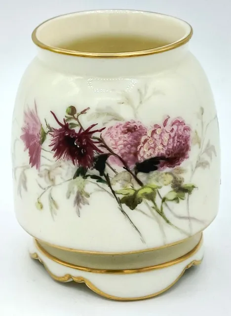 Antique Royal Worcester Small Hand Painted Vase Decorated with Floral Sprays
