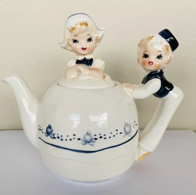 Enesco Dutch Boy/Girl Teapot #5822