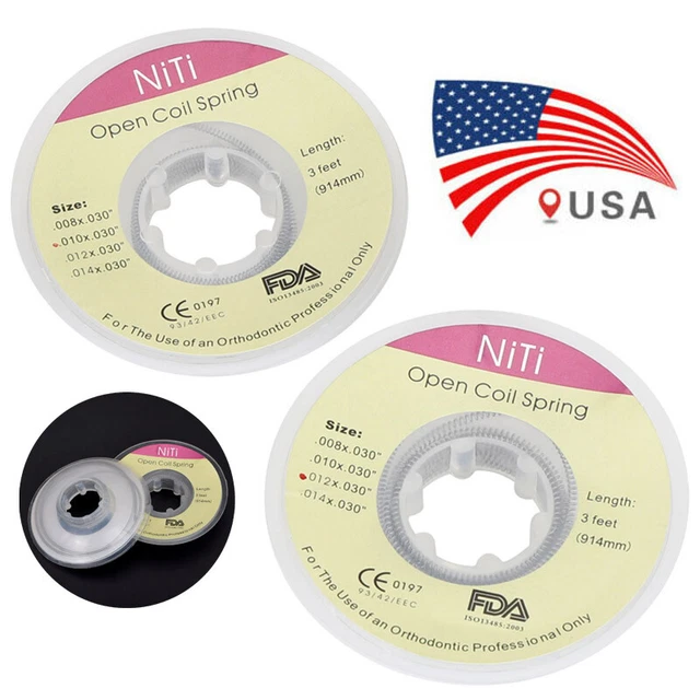 1 Roll Dental Orthodontics Niti Open Coil Springs 012/010*030 914mm