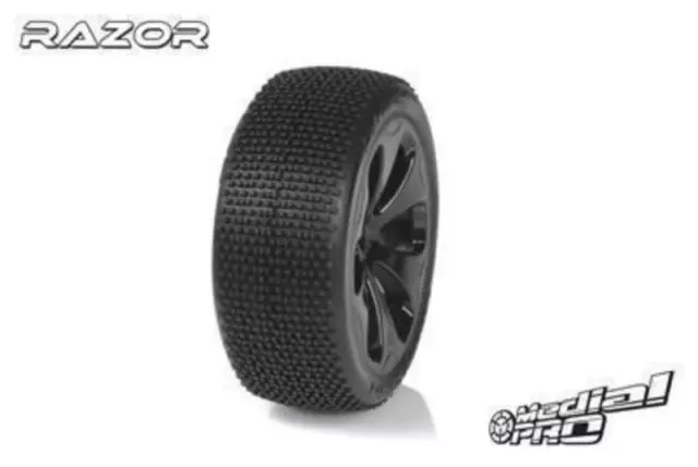 Medial Pro Racing Reifen und Felgen verklebt Razor M3 Soft Schwarze Felgen Hinte