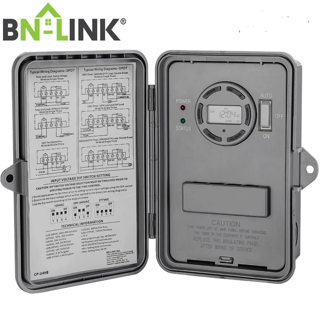 BNLINK POOL PUMP Timer, Outdoor Digital Timer Box Heavy Duty 7Day