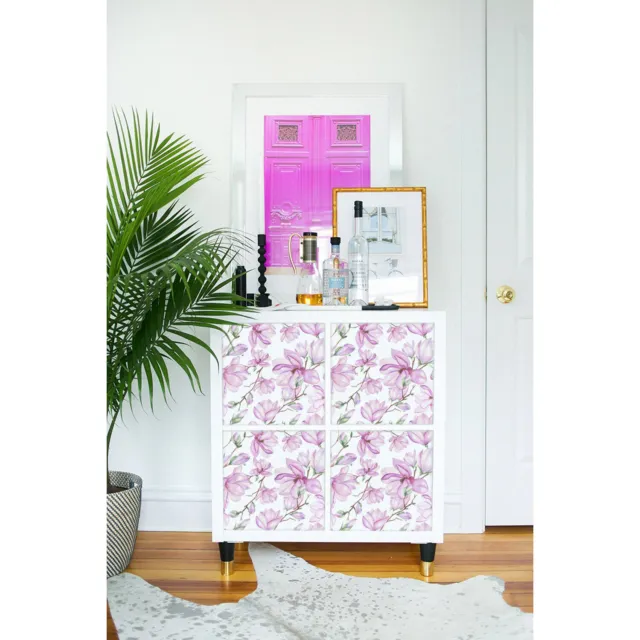 Decals for Kallax / Expedit IKEA Vintage Magnolias sticker Furniture decor hack