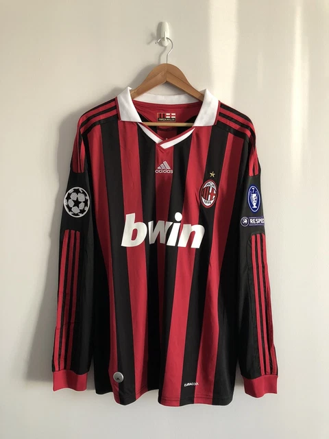 AC MILAN JERSEY 2009-10 Home Men's Shirt L/S Beckham XL