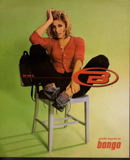 Vintage print ad advertisement Fashion Jennifer Esposito BONGO let me be shoes