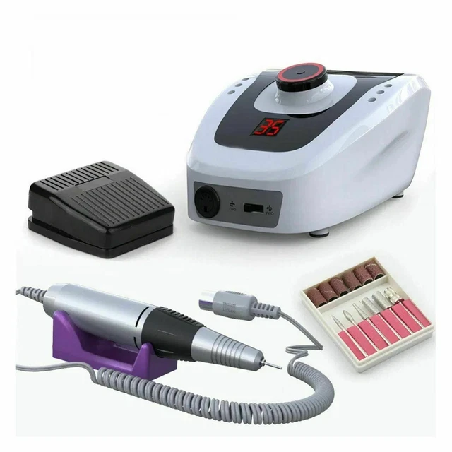 Fresa Unghie Professionale 35000 Giri/Min Manicure Pedicure manopola regolazione