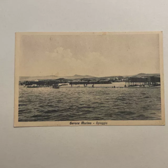 Cartolina Reggio Calabria Gerace Marina - Spiaggia 1933
