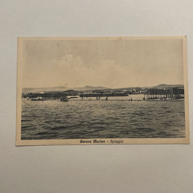 Cartolina Reggio Calabria Gerace Marina - Spiaggia 1933