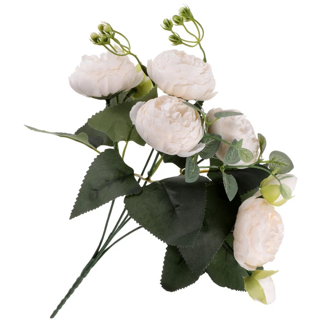 Ramo de flores sintéticas rosa ramo de mano flores artificiales seda flor novia