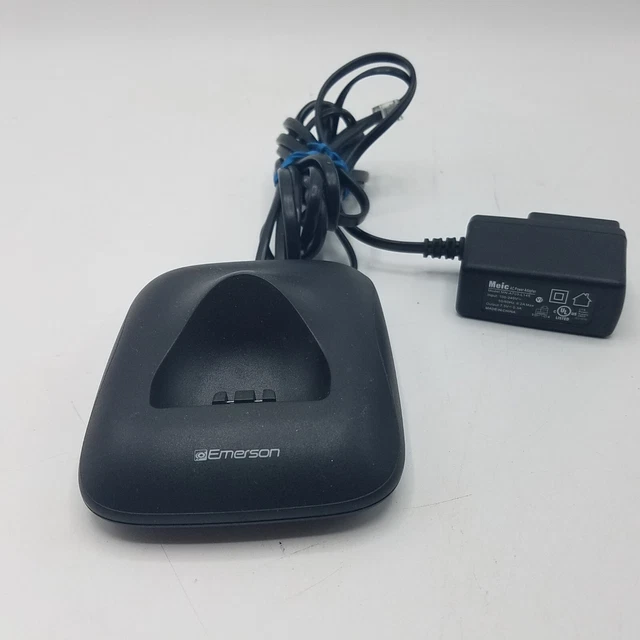 Emerson Digital Cordless Black Phone Cradle Charger Base with Ac Adapter EM7000