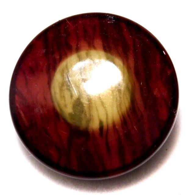 Antique Vtg Dark Red Celluloid Bubble BUTTON NICE #J1