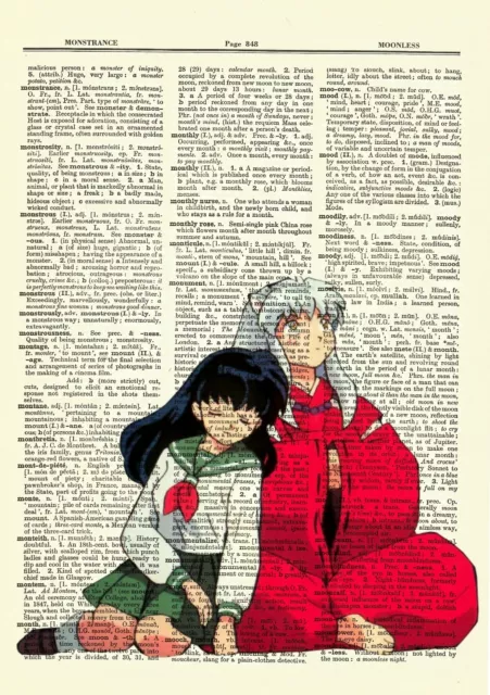 Inuyasha and Kagome Anime Dictionary Art Print Poster Picture Manga Book