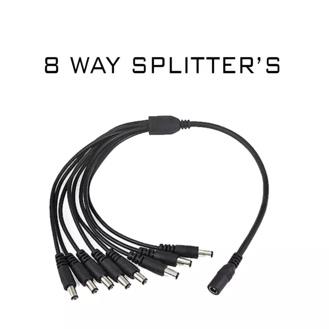 DC Power Splitter 2 4 6 8 Way Adapter CCTV Cable for 12V 9V Security Camera PSU