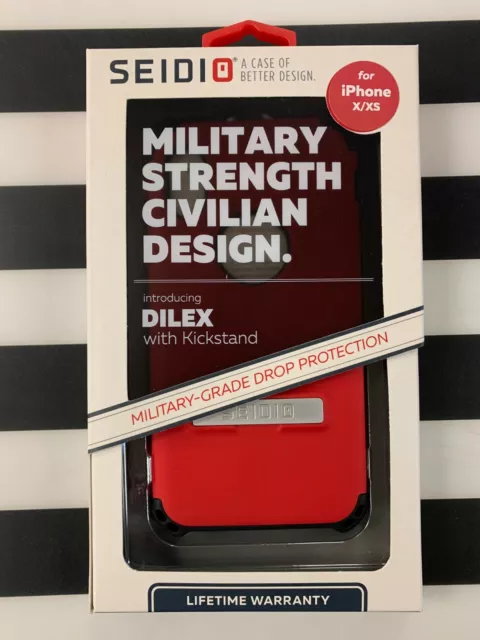 SEIDIO Dilex with Kickstand - iPHONE X/XS Red/Black *N*E*W*
