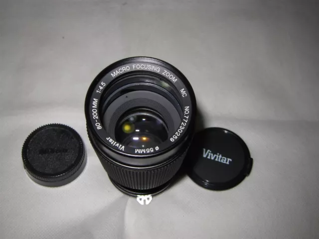 Vivitar MC 80-200mm  1:4.5 Macro Focusing zoom... in Nikon N/AI Mount ... JAPAN. 3