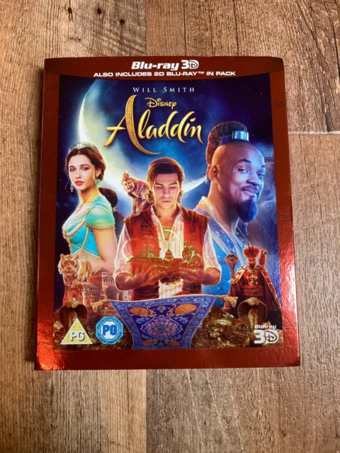 Aladdin w/ Slipcover (3D + 2D Blu-ray, 2 Discs, Disney, Region Free) *BRAND NEW*