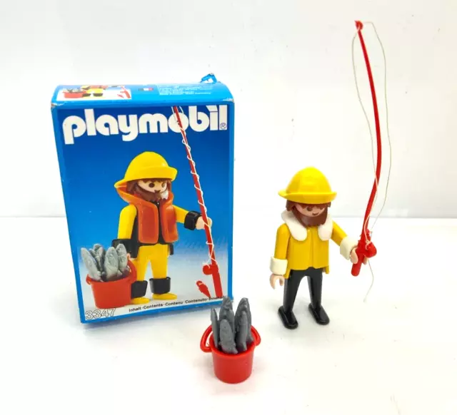 Vintage Playmobil 3347 Ocean Fisherman Complete Boxed