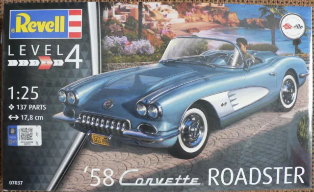 58 Corvette Roadster in 1:25 Revell 07037 Bausatz - ungeöffnet