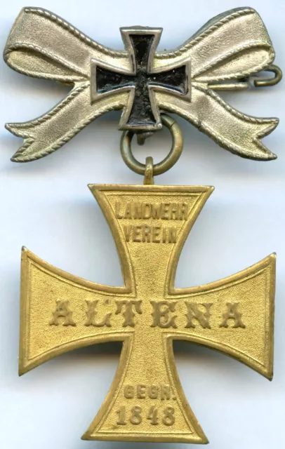 Altena - Kreuz Des Landwehr-Vereins 1848 / Cross Of Altena