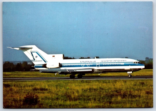 Airplane Postcard Ariana Afghan Airlines Boeing 727-113 at Hamburg CZ14