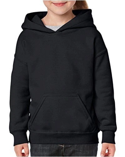 Kids' Little Hooded Youth Sweatshirt, Black, Medium, Black, Size Medium 0uz5