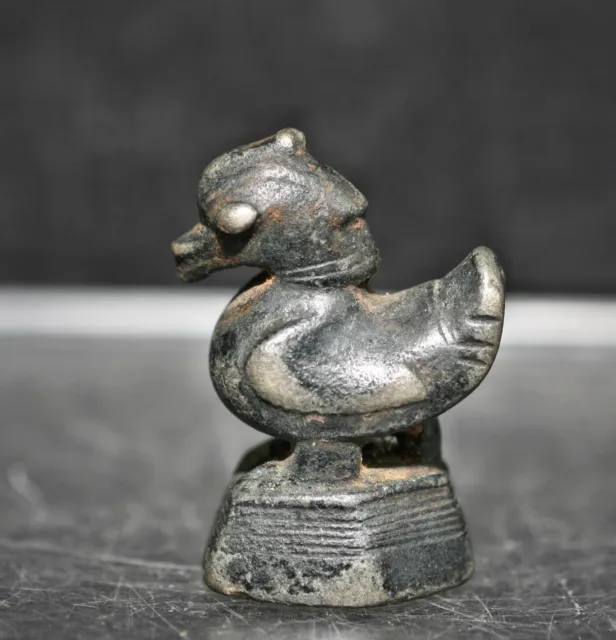 Antique Burmese Solid Bronze Hamsa Sacred Bird Shape Opium Weight Circa 1800s