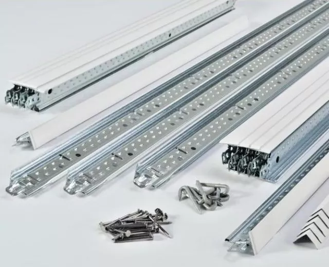 15m2 weiß abgehängtes Deckengittersystem 600x600x24mm Deckenrahmen - keine Fliesen