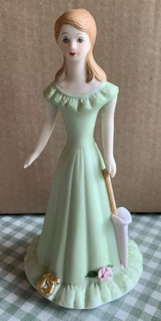 ENESCO Growing Up Birthday Girls 15 Hallmark Porcelain Girl Figurine Cake Top