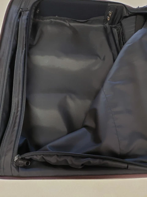 LL Bean Hutton Suitcase Luggage Green Canvas Leather Full Size Rolling Wheels 9