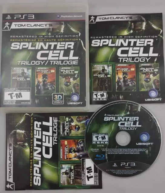 Tom Clancy's Splinter Cell: Trilogy (Sony PlayStation 3, PS3 2011) CIB - Tested