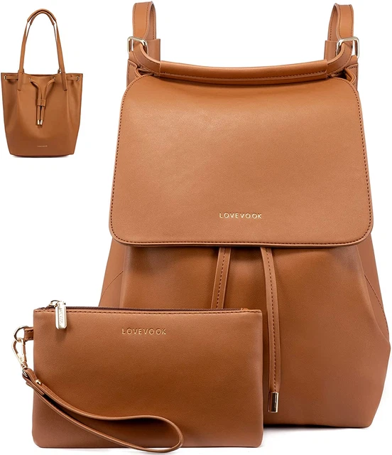 Backpack Purses for Women Tote Bag Convertible PU Leather Backpacks