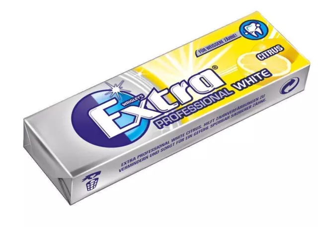 Gomma da masticare Extra Professional White Limone confetti senza zucchero 26x14g NUOVA MHD 5/24