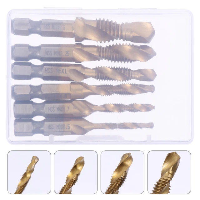 6 Pcs Kombi-Bohrer Lochbohrer Schraubendreher-Bit-Werkzeug Arbeit