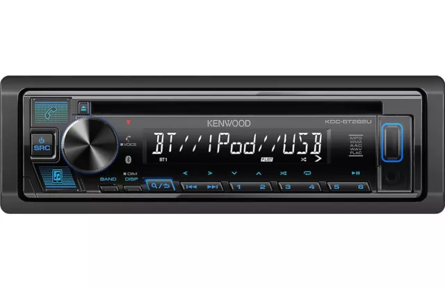 Kenwood KDC-BT282U Bluetooth Hands Free AM/FM CD Car Stereo w/USB & AUX Input