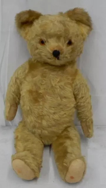 Vintage Knickerbocker 21" Mohair Jointed Amber Glass Eyes Mr Cinnamon Teddy Bear