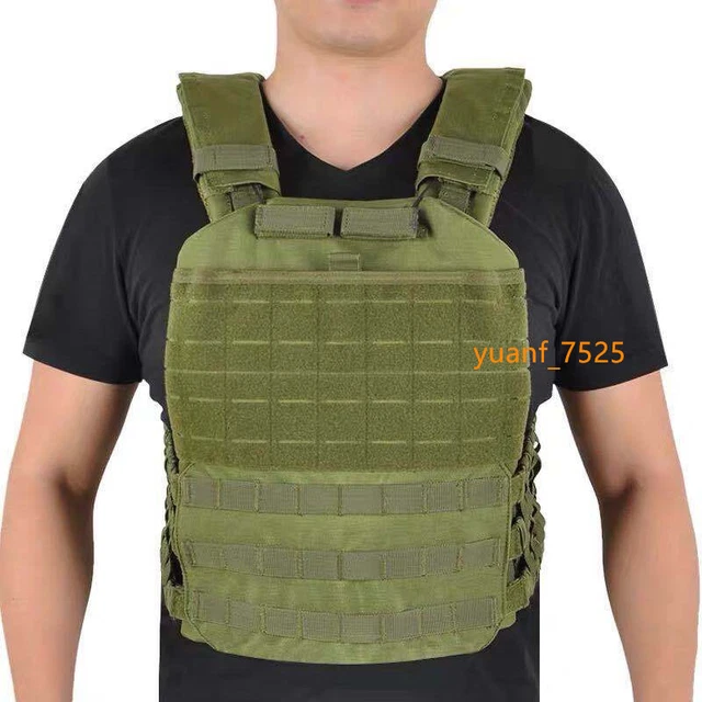 Military Tactical Laser Cut Molle Plate Carrier Combat Body Armor Vest Unisex