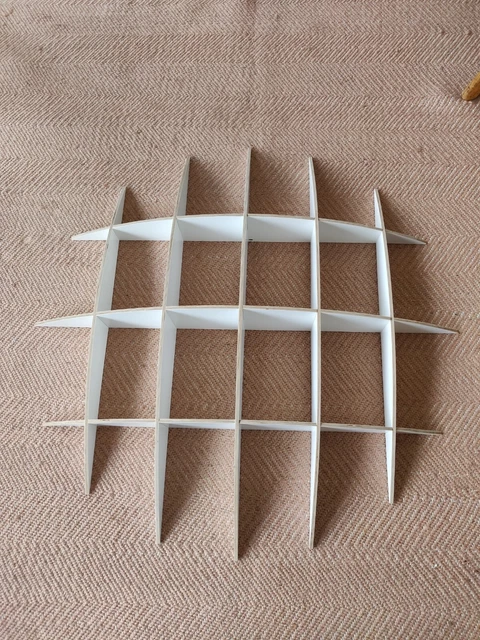 unto this last cd dvd shelving ornament display mid century minimalist plywood