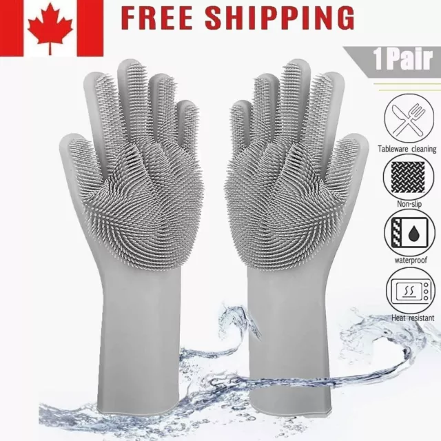 1 Pair Cleaning Gloves Dish Home Washing Housework Gloves Rubber Kitchen Gloves