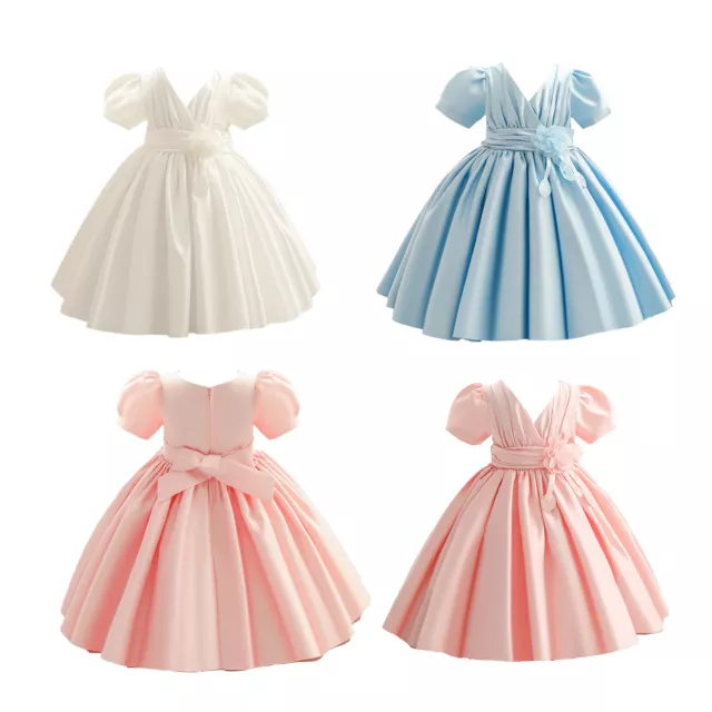 Toddler Baby Girl Summer Dress Clothes Off-Shoulder Ruffled Swing