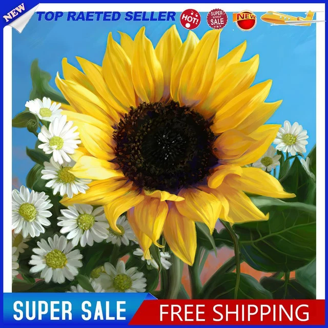 Diamond Painting Sunflower Full Round Drill Picture of Rhinestone DIY Drawing
