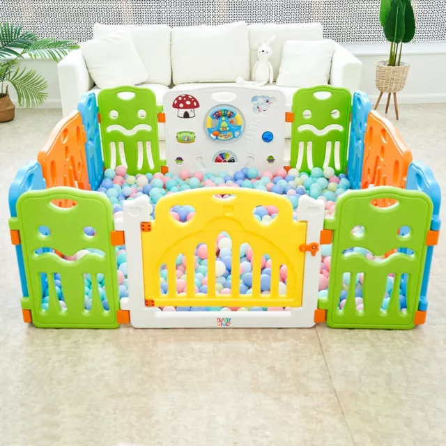 Baby Vivo Parc Bébé Barrière Sécurité Color Porte Extensible Espace Jeu Sécurité 3