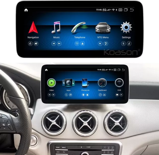 10,25 Android Autoradio CarPlay für Mercedes A/CLA/GLA Klasse W176 X156 C117