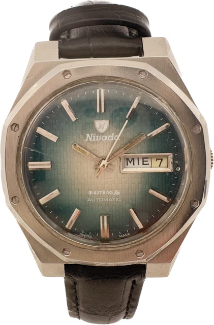 RELOJ DE PULSERA autom tico vintage Nivada Mustang 76 para hombre
