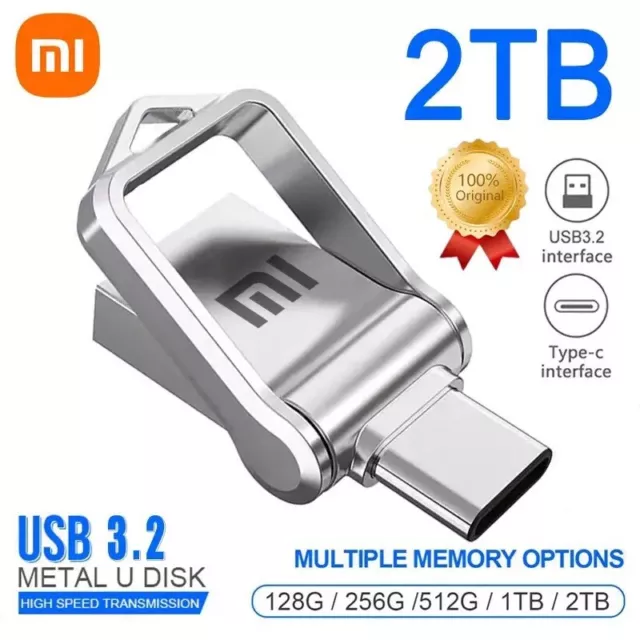 2TB USB Type C Dual Xiaomi 3.0 Stick Mini Datenträger Portabel Flash Speicher