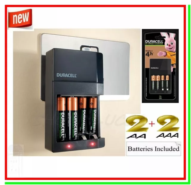 Caricabatterie per Pile Ricaricabili NC-800 LCD + 12 Duracell AA Stilo  2500mAh