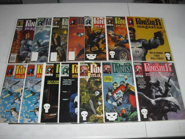 Lot of 14 Punisher Magazine run 1-12 + 14 most NM 1989 2 3 4 5 6 7 8 9 10 11 set