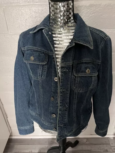 Tommy Hilfiger Jeans Womens Denim Jacket Blue Cotton Flap Pockets Long Sleeve S