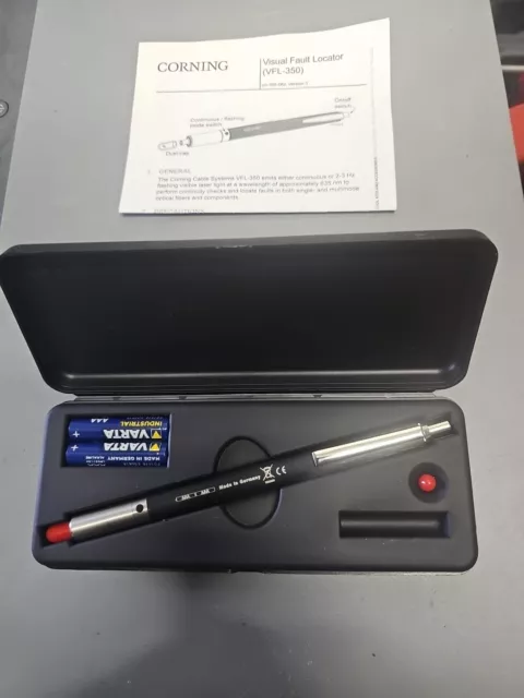 Corning Visual Fiber Optic Fault Locator Light Pen VFL-350