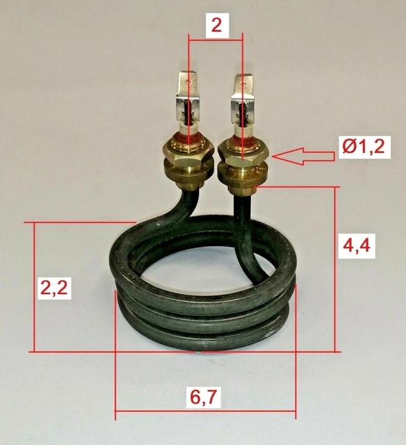 Resistenza Per Macchina Caff&egrave; 800W IMAT - Diametro 52 Mm, Filetto 10 Mm