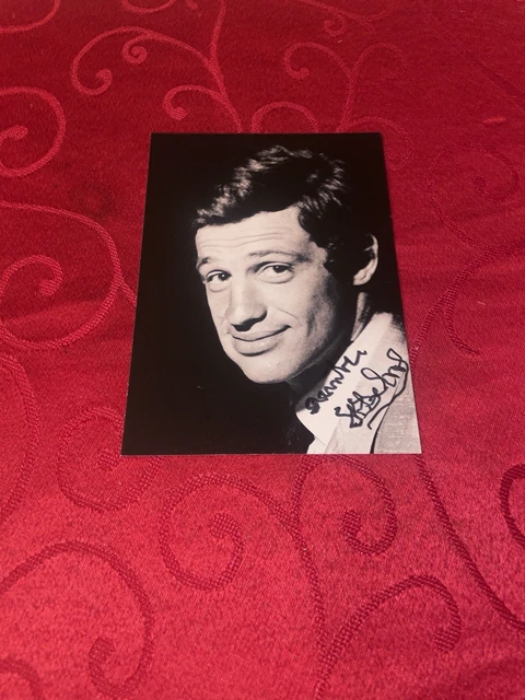 19) photo dédicace 10 x 15 cm autographe jean paul belmondo