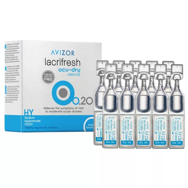 Avizor Lacrifresh Ocu-Dry Unidose 0.2% 20x0.4ml Vials Preservative Free 2